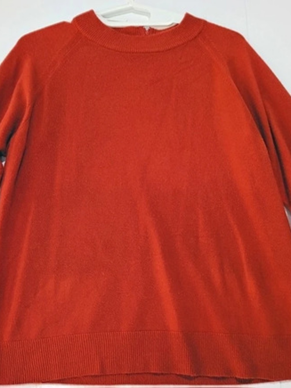 Knit by Hampshire Studio Zip-Up Sweater in Orange XL Like New